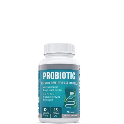 Locred Factory Wholesale OEM Intestinal Health Probiotic Capsules Adults Herbal Supplements 2 Tablets Daily Dosage 24-Month