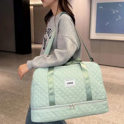 New Design Sport Gym Travel Gift Causal Shopping Work Custom Tote Luggage Bag Travel With Shoe Compartment