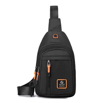 Wholesale Men's Large Capacity Chest Bags New Fashion Nylon Sling Waterproof Travel Bag with Shoulder Support