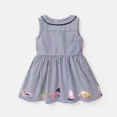 China Distributor Stripe Baby Girl Cotton Dresses for Summer