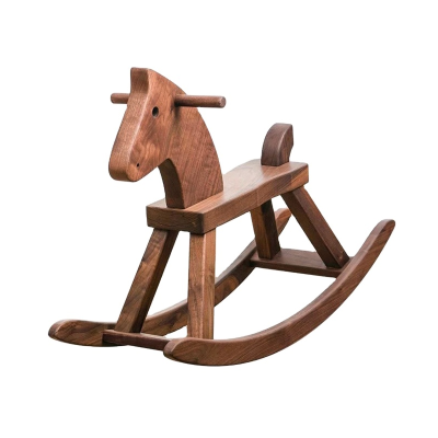 Hot Sale Kids Rocking Horse Black Wooden Horse for Kids