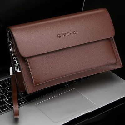 Fashion CORCHIS 1910 Men's Bags High Quality Leather Handbag for Men Large-Capacity Business Durable Multi-Card Long Wallet