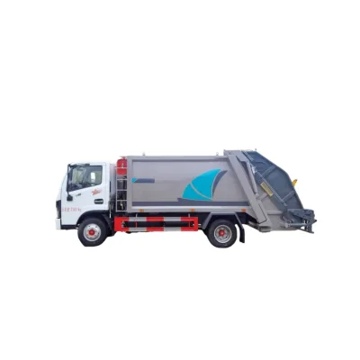 Diesel four-wheel garbage truck rear loading and unloading compression bucket truck tail automatic loading collection vehicle