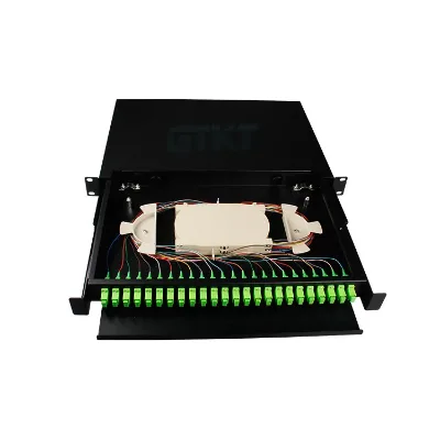12/24/48 Port Outdoor Termination Box Fiber Optic Splice Tray ODF for Communication Cables High Portability Fiber Termination