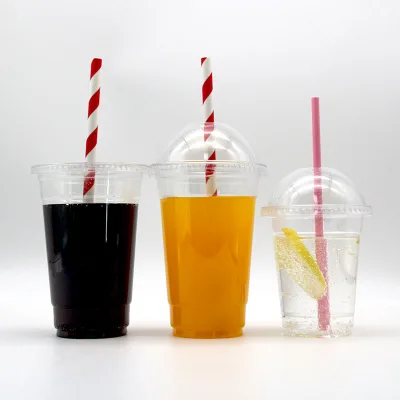 Customized Printing Takeaway Ice Coffee Bubble Tea Cup Disposable Plastic Cup 16 Oz Pet Boba Milk Tea Cup