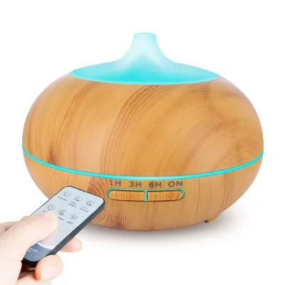New Fashion Electric Cool Mist Diffuser 500ml Ultrasonic Diffuser Wood air Humidifier Essential Oil Diffuser with Remote Control