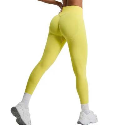High Performance Women's Solid Yoga Leggings High Waisted Butt Lifting Sweat-Wicking Four-Way Stretch Spandex/Nylon 220g Active