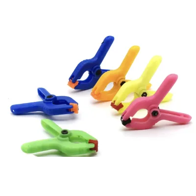 2-inch Colored Plastic Type Clamp Spring Clip Multifunction Design for Preventing Clothes Falling Household Use Anti-Slip