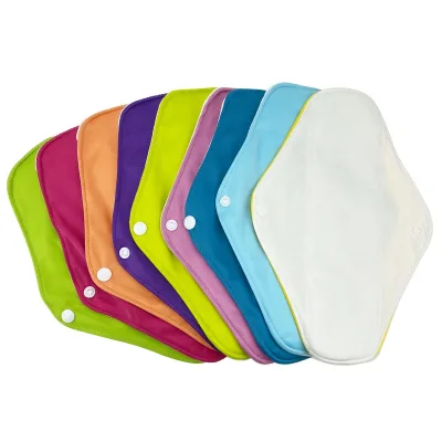 Eco Friendly Reusable Menstrual Cloth Pad Washable Sanitary Napkin Custom Size Winged Period Pad Manufacturer