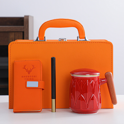 Supply Promotion Mugs Fancy Logo Cups, Accept OEM & ODM Mugs, Embossed Ceramic Mugs With Notebooks & Gift Box