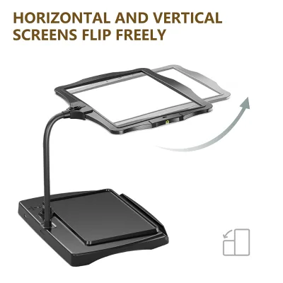 2 in 1 Neck Hanging Detachable Design 3 Color Lighting Large Lens Rechargeable Handsfree Magnifier for Low Vision Reading Manual