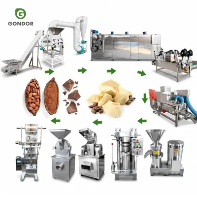 Complete Automated Alkalization Powder Unit Mass Price Machine Cocoa Bean Making Equipment Processing Line Automation