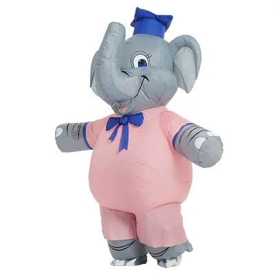 pink Giant Inflatable Costume Full Body Elephant  Mascot Halloween Costume Party Adult  Festive  Party  Elefante Gonfiabile