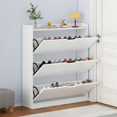 Modern Waterproof Wooden Shoe Box Cabinet Home Furniture Multi-functional Shoe Storage Rack for Living Room