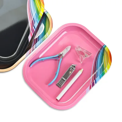 2025 Private Label Acrylic Makeup Mixing Palette Tray Nail Polish Foundation Palette Nail Tool Kit