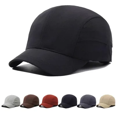 Summer Retro Short-Brim Baseball Cap Unisex Outdoor Sports Quick-Drying Adjustable Polyester Sun-Protective Peaked Cap