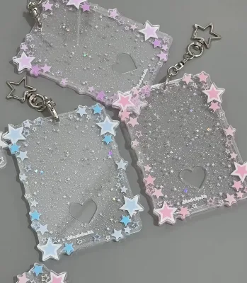 Irregular Star Creative Style Acrylic Card Holder, Transparent Minimalist Style Welcome to Order and Support Custom Design