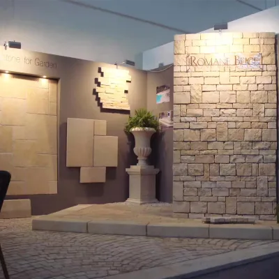 Natural Gold Sandstone Wall Decor in Stock Turkey for Exterior Hotel Applications Slate Stone Veneer With Natural Finish