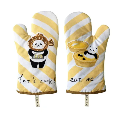 Hign Temperature BBQ Heat Resistant Oven Mitts and Potholders Set