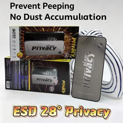 JUNBO 28 Degree Anti Spy 0.4mm High Aluminum Tempered Glass Dust Proof Net Oleo Coating for iPhone Duo 18 17 16 Pro Max