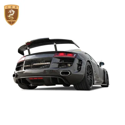 Cheapest Price PPI Style Carbon Fiber Rear Trunk Spoiler Wing For Audi R8