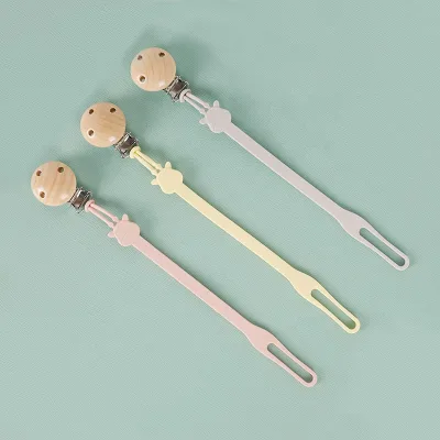 Silicone Pacifier Clips for Baby Boy Girl Universal Pacifier Holder Clips Fits Baby Pacifiers Teether Toys