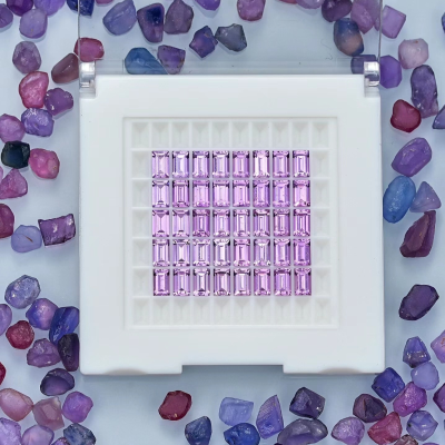 Color Gemstone Lab Sapphire Artificial Purple Blue Purple Synthetic Lab Created Lavender Sapphire