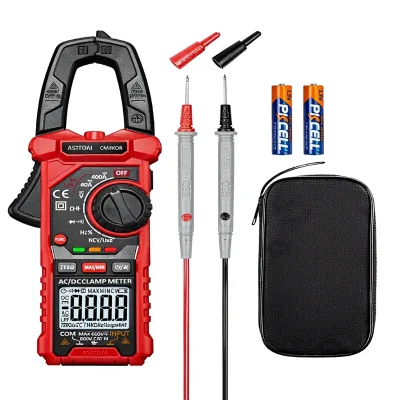 AstroAI Digital Clamp Meter Multimeter 4000-Count Auto-Ranging Amp Tester AC/DC Voltage/Current Resistance Capacitance Frequency