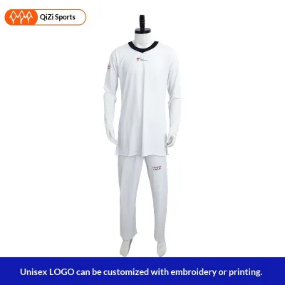 New Elastic Tight-Fitting Polyester Taekwondo Uniform for Competition Made in Qingdao