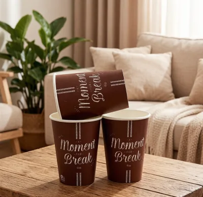 Premium Coffee Cup Paper 10oz Model Cup Gobelets Compostable PLA Coated Biodegradable Offset Printed Cups 6oz Vasos Descartables