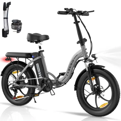 EGO 06S Whole Sale CE Certified Electric Bike UK EU Wholesale OEM ODM Folding Aluminum Alloy Fat Tire Shimano 7 Speed ST