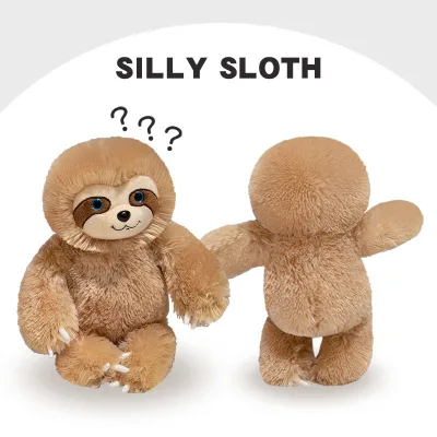 Wholesale Sloth Doll Lightning Plush Toy Lifelike Animal Figurine Comforter Sleep Companion Pillow Bedtime Buddy Kids Gift Decor