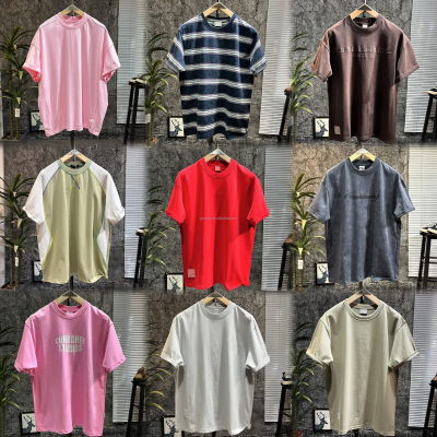 Summer Digital Printed Retro Men's T-shirts, Men's Solid-color T-shirts, Men's Fitness T-shirts, Dyed Printed T-shirts