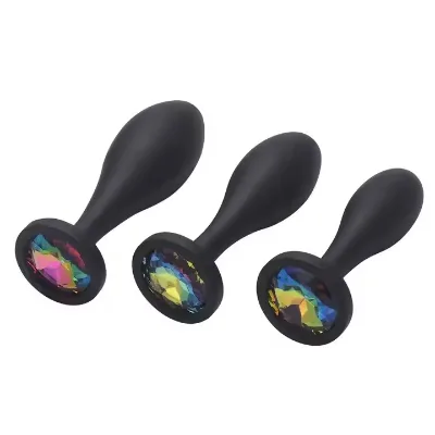 Silicone Anal Plug for Woman 3 Sizes Butt Plug Crystal Base Analplug Sex Toys For Woman Men Anal Toys Anal Dildo Adult Toys