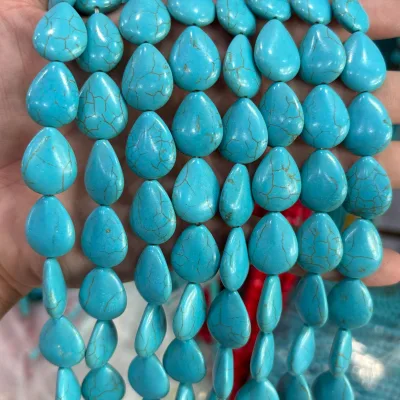 Fashion Jewelry DIY Teardrop Synthetic Turquoise Beads Different Styles for Choice Length Approx 38cm 1931189