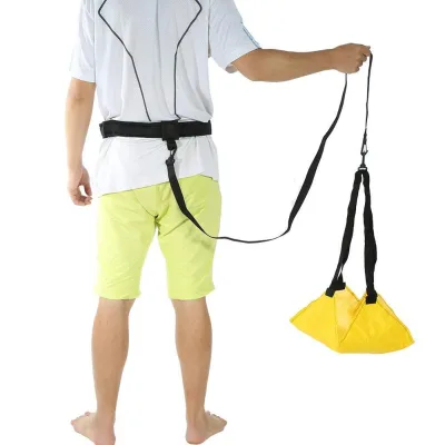 Wholesale  Swim Training Resistance Belt Adults Exerciser Belt Traction Resistance Cords Drag Belt With Drag Parachute