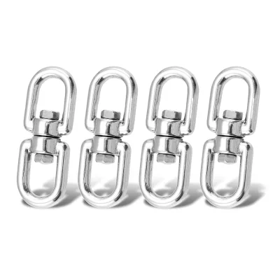 Double Ended Swivel Eye Hook, Eye to Eye Swivel Shackle Ring Connector for Hammock Chair