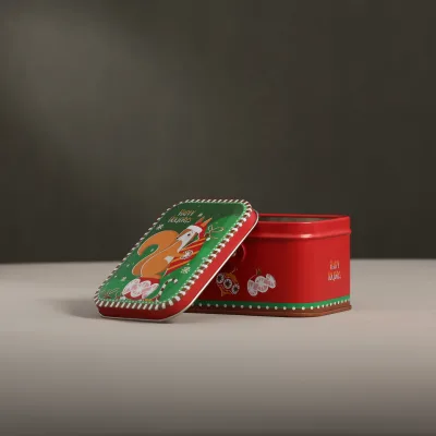 Factory Custom Floral Printing Rectangle Metal Packaging Tin Box for Sweet Cookies Cosmetic Tin Containers Tin Soap Box