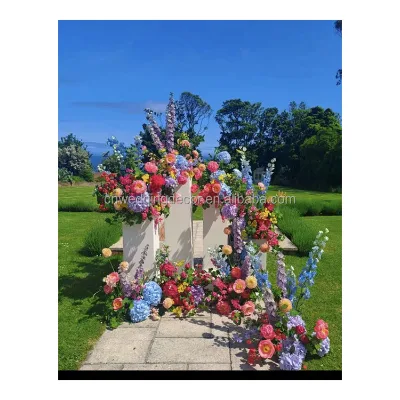 Hot Color Flower Runner Flower Tabke Runner Manufacturer Wedding Runner Flowers for the Isle