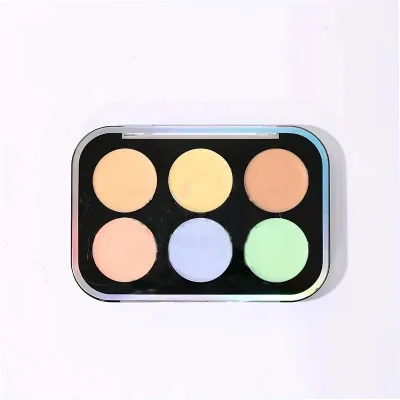 NEW 6-Color Stereo High-Gloss Concealer Palette Cream Powder Makeup Dark Circles Contour Matte Concealer Cover for Skin