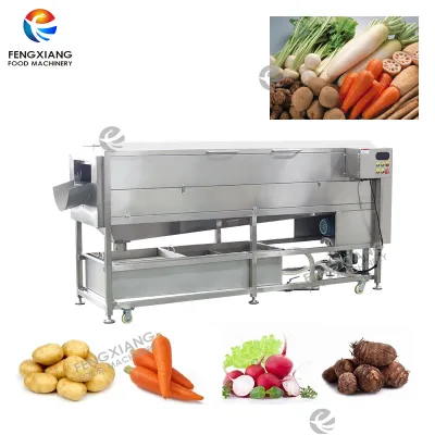 LXTP-5000 Stainless Steel Motorized Screw Brush Potato Beets Sweet Potato Peeler Washer Machine 3000-5000kg/h Capacity Garlic