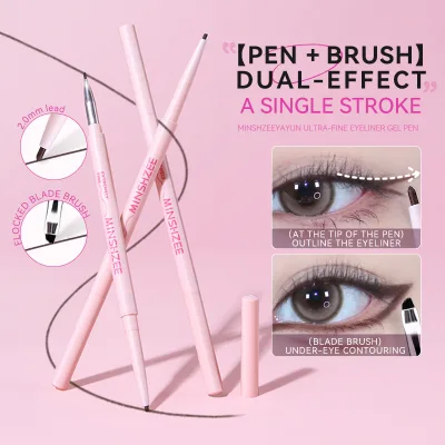 Custom LOGO Dual-Ended Eyeliner Gel Pen Long-Lasting & Smudge-Proof Ultra-Fine Beginner-Friendly Cross-Border Eyeliner Gel Pen