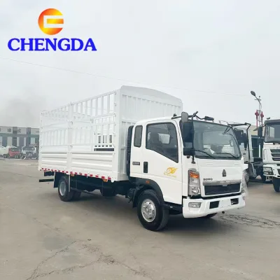 New HOWO 4x2 Light Duty Cargo Lorry 6 Wheeler Fence Dropside Transport Truck