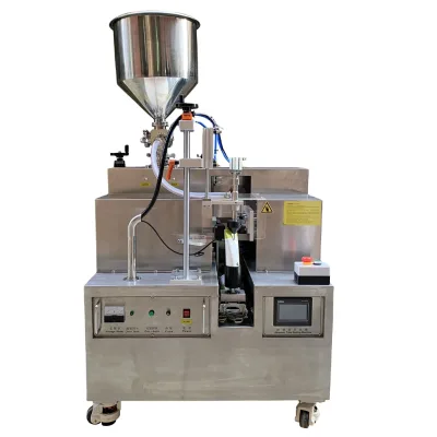 Semi Automatic Ultrasonic Soft Toothpaste Tube Plastic Composite Cosmetic Tube Filling Sealing Machine Tube Fill Seal Machine