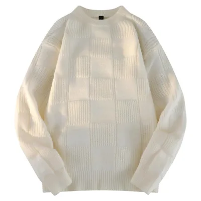 High Quality Crew Neck Sweater Loose Turtleneck Men's Sweater