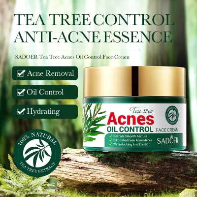Customized Logo Acne Oil Control Ointment Tea Tree Acne Oil Control Cream Hydrating Face Anti-Acne Soothing Face Cream