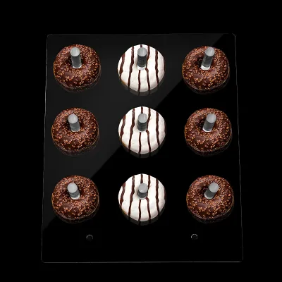 HOMSEWEET Wedding Decoration Clear Acrylic Donut Wall Display Rack Perspex Donut Mobile Donut Stand