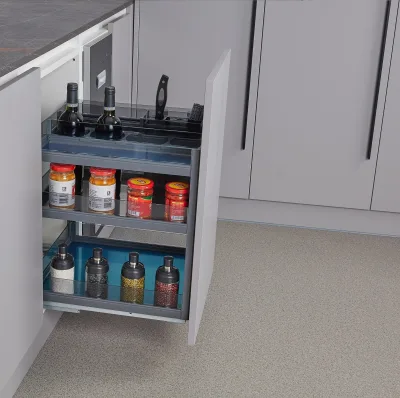Spice Sliding Cabinet Basket Metal Base Kitchen Home Storage Drawer Seasoning Multifunctional Pull Out Rack