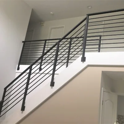 Matt Black Railing Deck Rod Balustrade Railing Systems