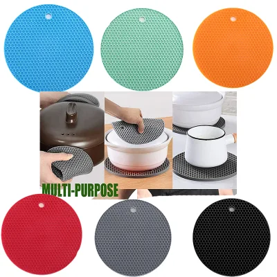Multipurpose Food Grade Silicone Trivet Mats Hot Dishers Heat Resistant Hot Pads Spoon Rest